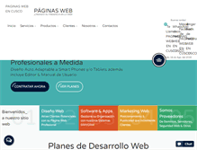 Tablet Screenshot of paginaswebencusco.com